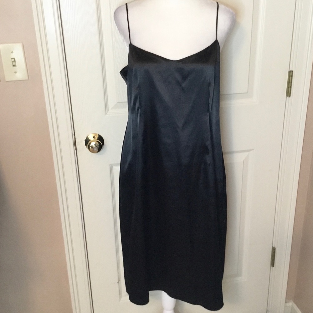 Rickie Freeman for Teri Jon Black Slip Dress - Size 12